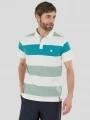 Fundango Incognito Stripe Poloshirt for men in green 1