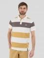 Fundango Incognito Stripe Poloshirt for men in yellow 1