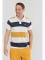 Fundango Incognito stripe Poloshirt for men in white 1