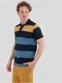 Fundango Incognito Stripe Poloshirt for men in dark blue 1