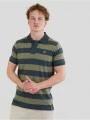 Fundango Incognito Stripe Poloshirt for men in oliv 1