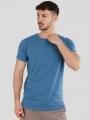 Fundango Jaggy Structured T-Shirt for men in blue 1