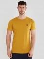 Fundango Jaggy Structured T-Shirt for men in yellow 1
