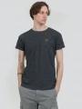 Fundango Jaggy Structured T-shirt for men in black 1