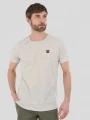Fundango Jaggy Structured T-shirt for men in sand 1