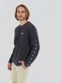 Fundango Essential Graphic Long-T for men in black 1