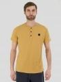 Fundango Phase Henley T-shirt for men in yellow 1