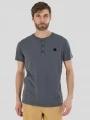 Fundango Phase Henley T-shirt for men in grey 1