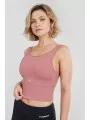 Fundango Croft Long Line Sportbra for women in magenta 1