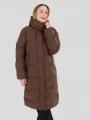 Fundango Cosycoat Long Padded Jacket for women in brown 1