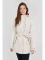 Fundango Regina Waterproof Trench Jacket for women in white 1
