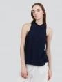 Fundango Myrto Sleeveless Shirt for women in dark blue 1