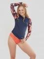 Fundango Joyce Long Sleeve Rashguard for women in dark blue 1