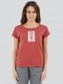 Fundango Lima T-shirt for women in red 1