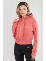 Fundango Draug Crop Hoodie for women in magenta 1