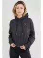 Fundango Draug Crop Hoodie for women in grey 1