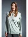 Fundango RICHMOND Hooded Pullover for women in oliv 1