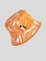 Fundango Agave Reversible Bucket Hat for women in orange 1